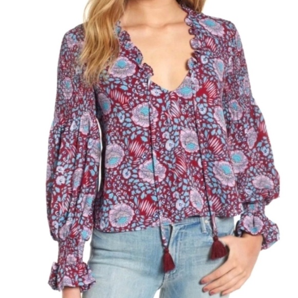 Rebecca Minkoff Tops - Rebecca Minkoff Penelope Dark Red Top